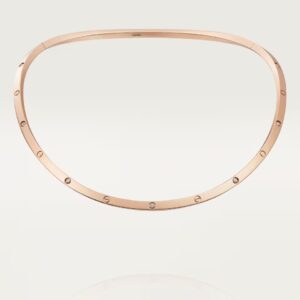Collier torque LOVE, 10 diamants, Or Rose