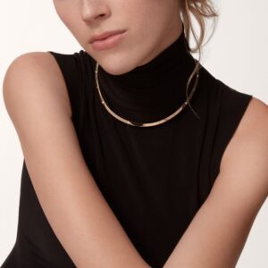 Collier torque LOVE, 10 diamants, Or Rose