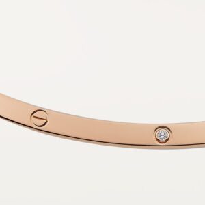 Collier torque LOVE, 10 diamants, Or Rose