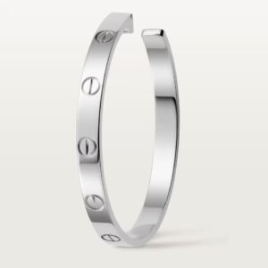 Créoles LOVE, grand modèle, Or Gris