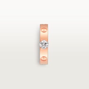 Solitaire LOVE, diamant taillé brillant